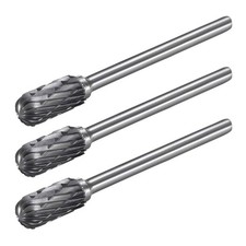 uxcell Tungsten Carbide Rotary Files 1/8" Shank, Double Cut Cylindrical...