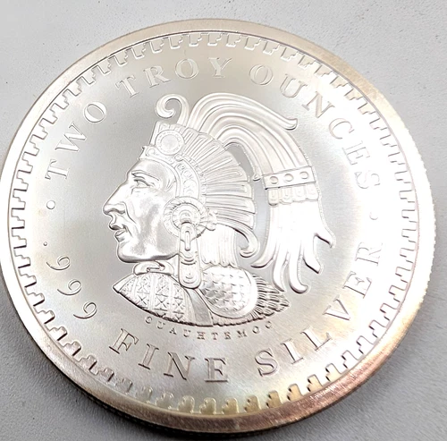 2 Oz 999 Silver Round Aztec Mayan Calendar Collectible Bullion Rare