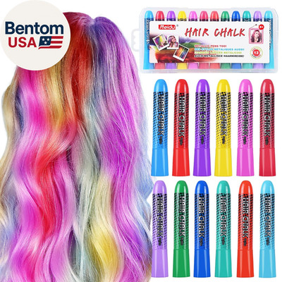 Hair Chalk for Girls Washable, 12-Color Temporary Hair Chalk for Girls Gifts for