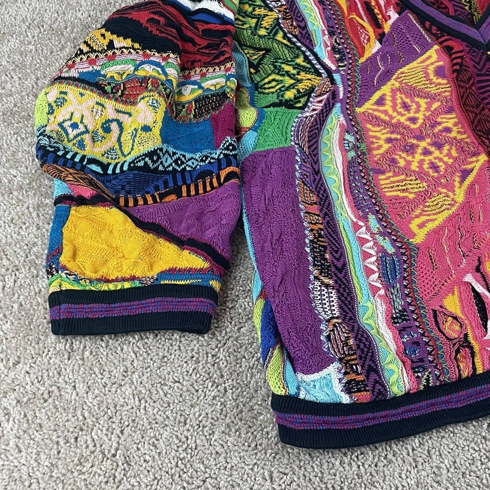 Vintage Coogi Sweater XL (Fits XL/2XL) Australia 3D Knit Cosby V-Neck AA17 - Image 3 of 4