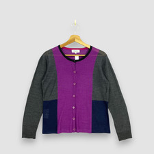 Vintage Y2K Sonia Rykiel Cardigan Colorblock Button Knit Sweater Size S