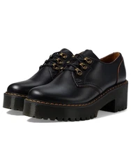 NEW Dr. Martens Leona Lo Lug Sole Platform Derby- Vintage Smooth Black- 11 (O30)