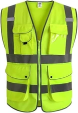 High Visibility Safety Vest with Reflective Strips ANSI Class 2
