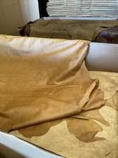 Upholstery Italian leather full cow hides camel caramel color 48 sf