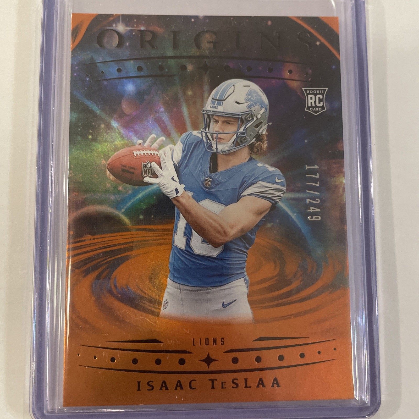 2025 Origins Isaac Teslaa Lions Rookie /249 Orange #118 RC