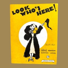 Look Whos Here Booster Club Sheet Music 1933 Adamson Lane Burton Lane Ukulele