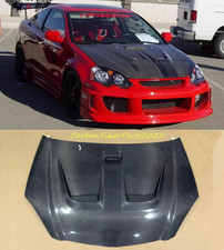 Real Carbon Fiber Front Hood Vented Bonnet Cover For Honda Acura Rsx Integra Dc5 Real Carbon Fiber Front Hood Vented Bonnet Cover For Honda Acura Rsx Integra Dc5