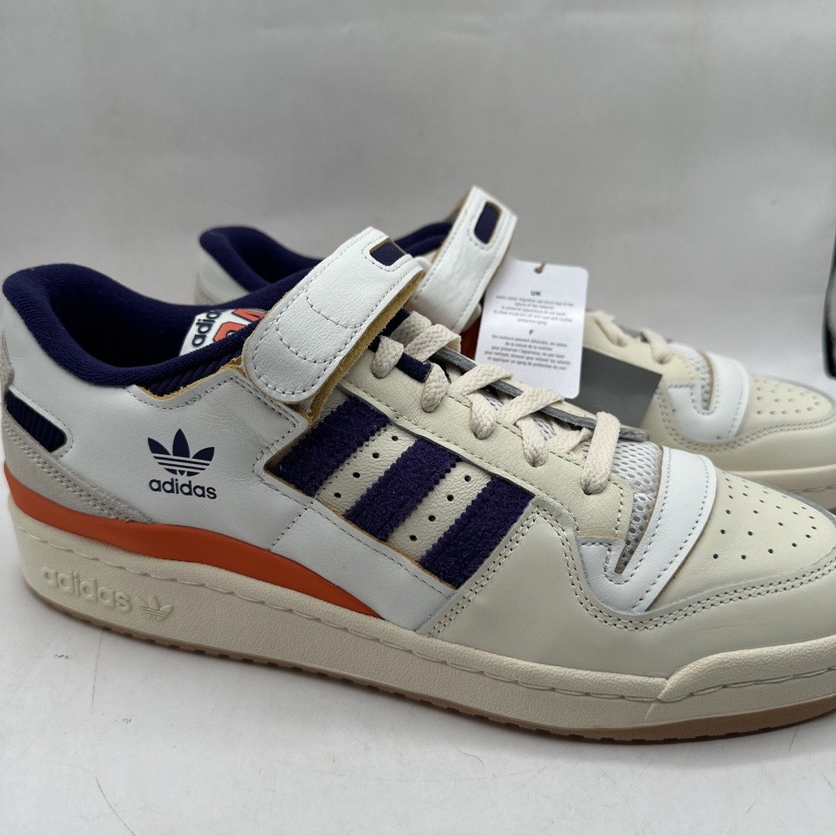 ADIDAS FORUM 84 LOW CASUAL ATHLETIC SNEAKER MEN 11 WHITE PURPLE