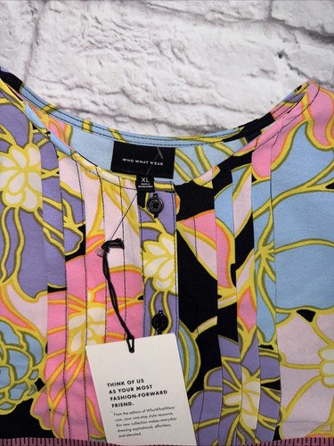 Who What Wear Women’s Size XL Floral Flowy Dress BEAUTIFUL With Pockets - Picture 4 of 5