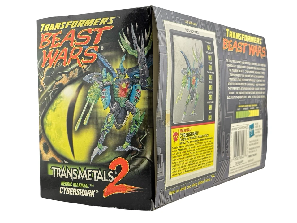 Transformers Beast Wars Transmetals 2 CYBERSHARK Action Figure 1998 NIB - Image 4 of 4