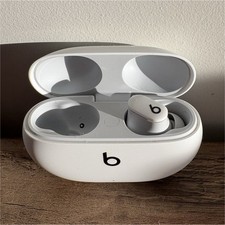 Beats by Dr. Dre Studio Buds  Right Earbud  Charging Case  Left Missing  White