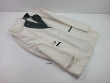 Trachten Sakko Damen Gr. 38 Gr&uuml;n Wei&szlig; Bestickt Viskose Leinen Kleidung #257466
