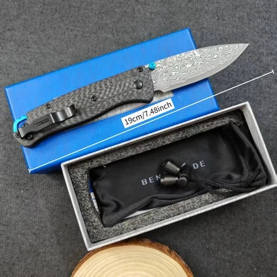 BM 535 Bugout Benchmade 535 Outdoor Folding Pocket Knife Damascus Steel EDC