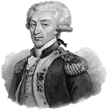 FRENCH REVOLUTION - Portrait of LAFAYETTE - 19th century engraving