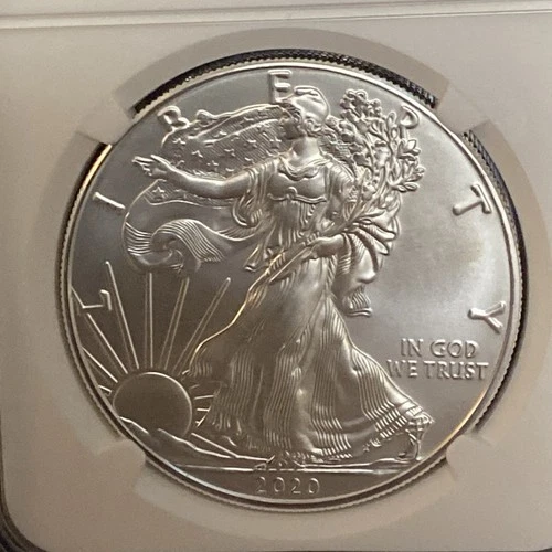 2020(P) Silver Eagle NGC MS69, Emergency Production, Philadelphia Mint