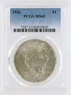 1926 PCGS MS63 S$1 Philadelphia Mint Peace Silver Dollar No Reserve
