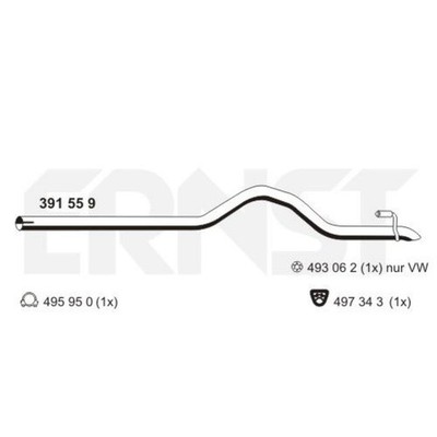ERNST Abgasrohr hinten rechts für Mercedes Sprinter 35-T Kasten 906 VW