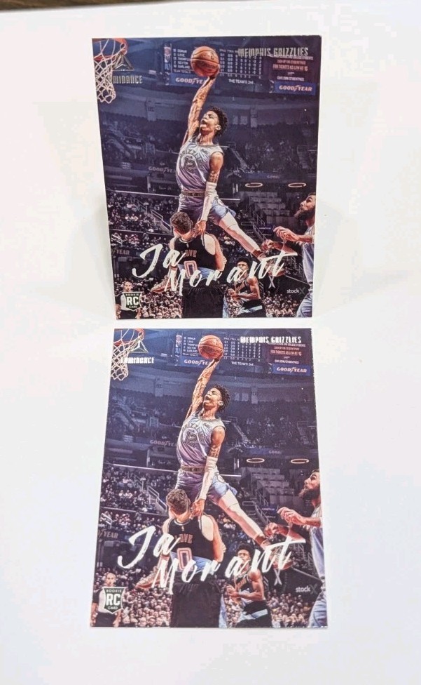 2019-20 Panini Chronicles Basketball Luminance Rookie Ja Morant #165 2 Cards