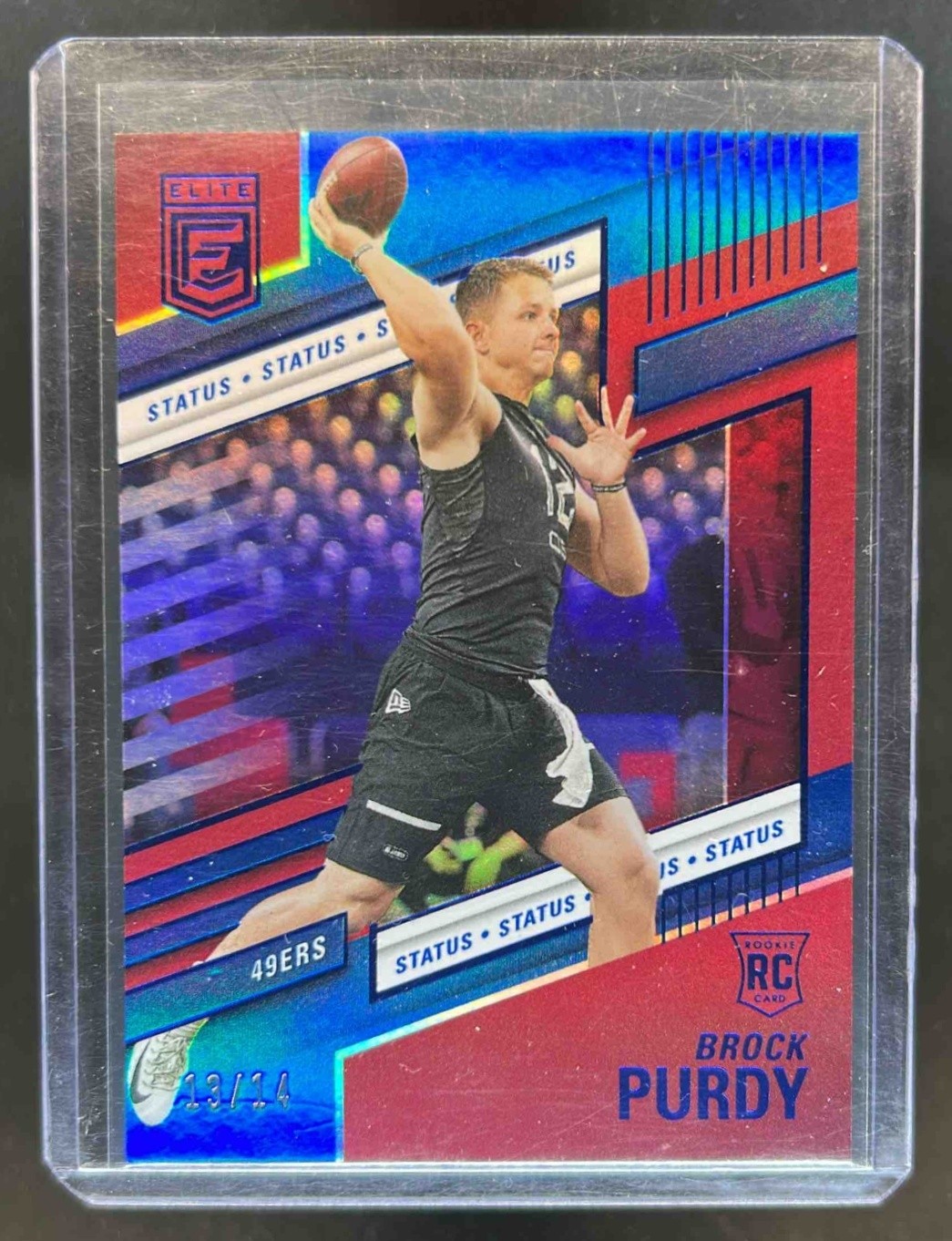 2022 Donruss Elite Brock Purdy RC Status Rookie #/14 49ers