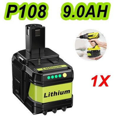 1x 18V 9.0Ah Akku One Plus Lithium für RYOBI RB18L50 P108 P109 Batterie 18V NEU