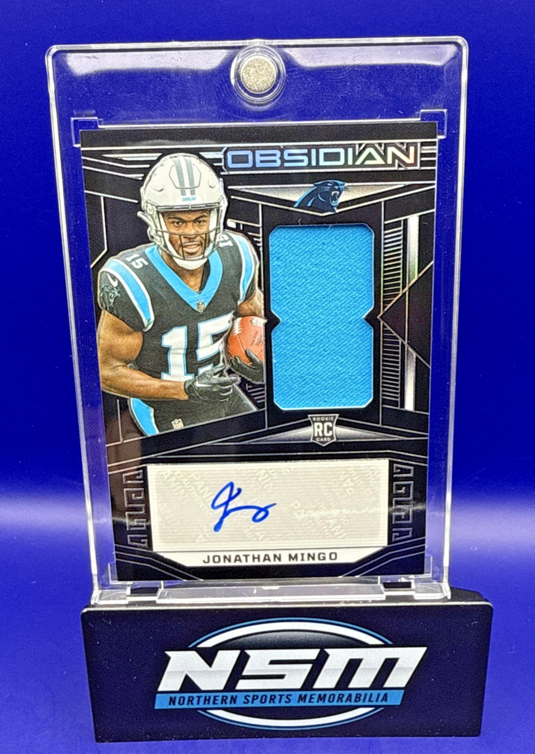 2023 Panini Obsidian Jonathan Mingo RC Patch Auto /199 Panthers Cowboys RPA