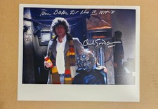 Tom Baker and David Gooderson Genuine Signed Photo. Dr Who. Doctor Who