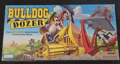 Bulldog Dozer Board Game COMPLETE TESTED WORKS Vintage Parker Brothers 1994 READ