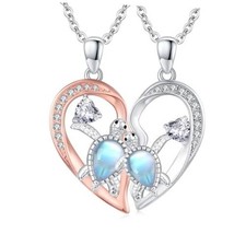 Mother and Daughter Necklaces Set 925 Sterling Silver Mom Daughter 06-Turtles