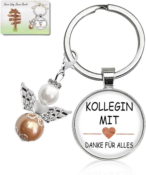 Abschiedsgeschenk Kollegen, Schutzengel SchlüSselanhäNger, Kleine Geschenke-image