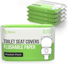 Toilet Seat Cover Paper Flushable 50 Pack XL Adults  Kids Potty Training