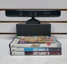 Xbox 360 Kinect Sensor Bar Bundle w/Games - Tested  Works - Lot 9 READ 