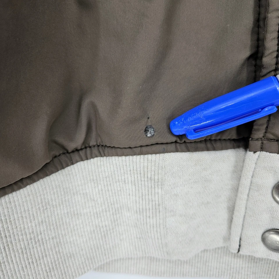 RVCA Sudadera con Capucha Para Hombres Extra Grande Parka Chaqueta Marrón Puffer Claro Exterior Foto 3 de 4