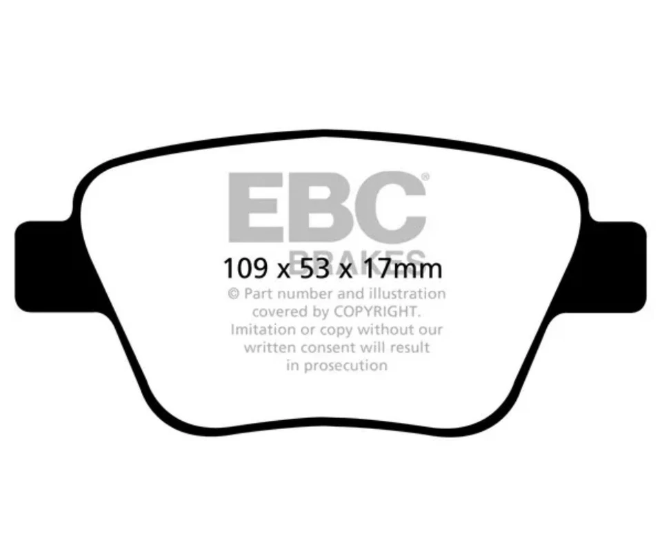 Plaquettes de frein arrière EBC Yellowstuff Référence DP42075R - Photo 2/4