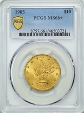 1905 G$10 Liberty Head Gold Eagle MS66+ PCGS 46503721