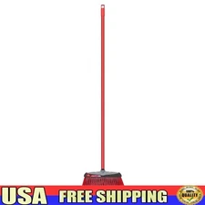 Rectangular Plastic Broom W/ Metal Handle Heavy Duty Sweeper Fine Dust Pickup US