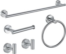 5-Piece Bathroom Hardware Set, Brushed Nickel SUS304 Stainless Steel Bathroom...