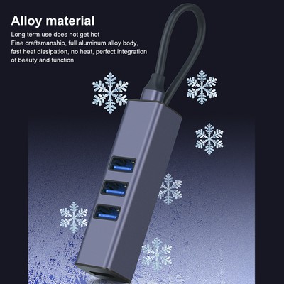 4 In 1 USB C Hub RJ45 Gigabit Ethernet Port 3 USB Ports USB C To Ethernet Ada CB