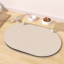 Dog Feeding Mat 24''x16'', Absorbent Pet Food Mat, No Stains Quick Dry Pet Wa...