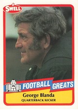 GEORGE BLANDA  1989 SWELL FOOTBALL #114