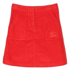 Burberry Kids Ava EKD Embroidered Corduroy Skirt