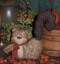 Patti's Ratties Primitive Squirrel Fall Autumn Ornie Doll Paper Pattern 479