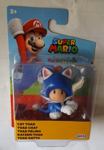 Super Mario Bros CAT TOAD World of Nintendo 2.5 Inch JAKKS Pacific Mini Figure