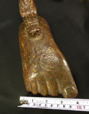 X-RARE Chinese Jade Statue of Buddha's Foot & Dragon King's Journey Immortality