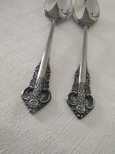 Stanley Roberts SIR MARK Stainless Flatware Japan 2 Soup Spoons - Picture 3 of 9