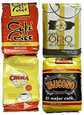 Puerto Rican Coffee Variety (Cafe Crema, Cafe Rico, Yaucono, Cafe Oro) 