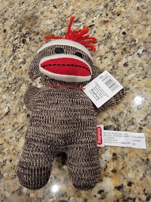 Sock Monkey Baby Schylling Brown Stuffed Animal 7'' NEW