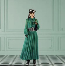 Gucci Green Chiffon Dress- With Tags- RRP$8,500 AUD 46IT