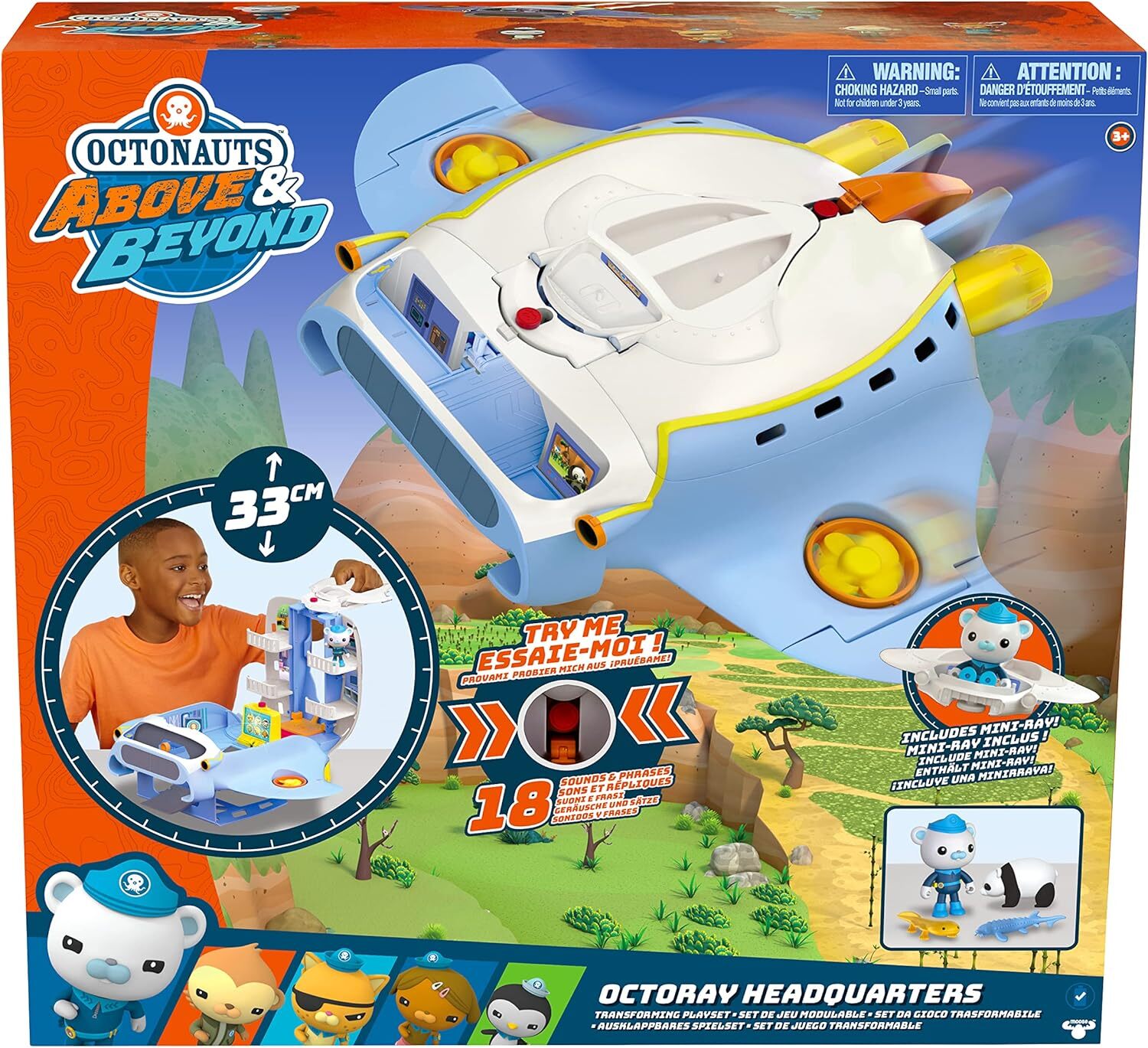 Игровой набор-трансформер Octonauts 61128 Above Beyond Octoray, 7 предметов, 18 л