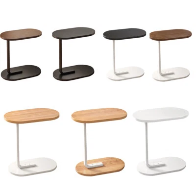 LIFE IDEAS C-Shaped End Table Small Side Tables Couch Sofa Snack Dinner Tray Bedside Table