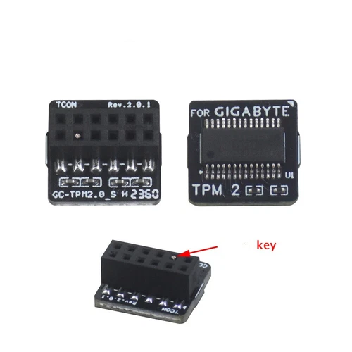 1PCS TPM 2.0 Sicherheitsmodul SPI 12Pin Sicherheitsmodul für GIGABYTE GC-TPM20